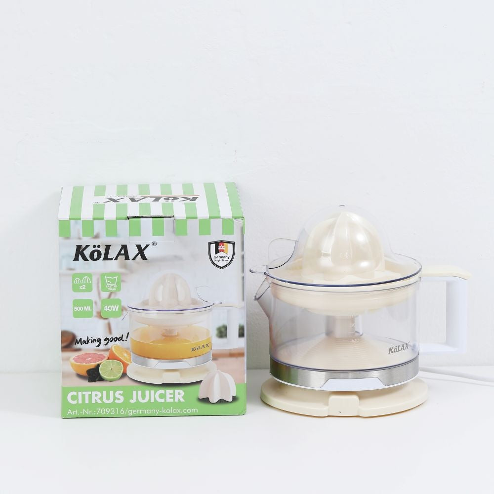 KOLAX Electric Citrus Juicer – Adjustable 5-Speed Juice Extractor, 500ML Capacity, 40W - Smart Gate