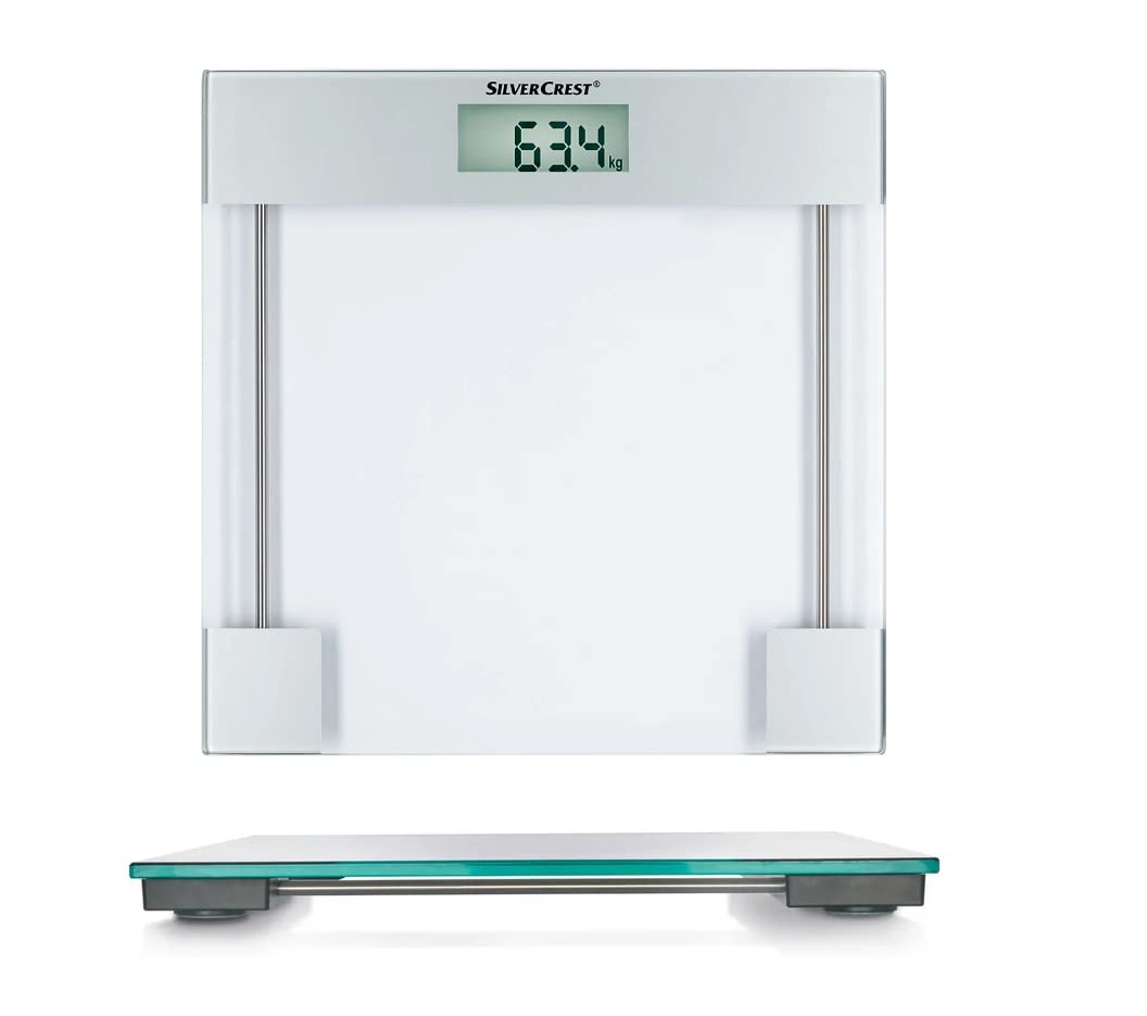 Silvercrest Digital Display Scales Up to 180 kg with Step-on Function 4 Sensor Technology - SmartGatelb