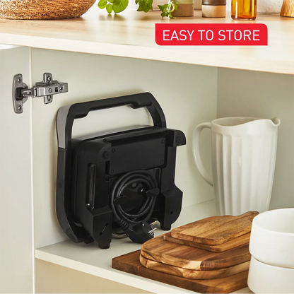 Tefal Inicio GC27B8 4-Slice Sandwich Press & Grill 2000W – Non-Stick Plates | Black