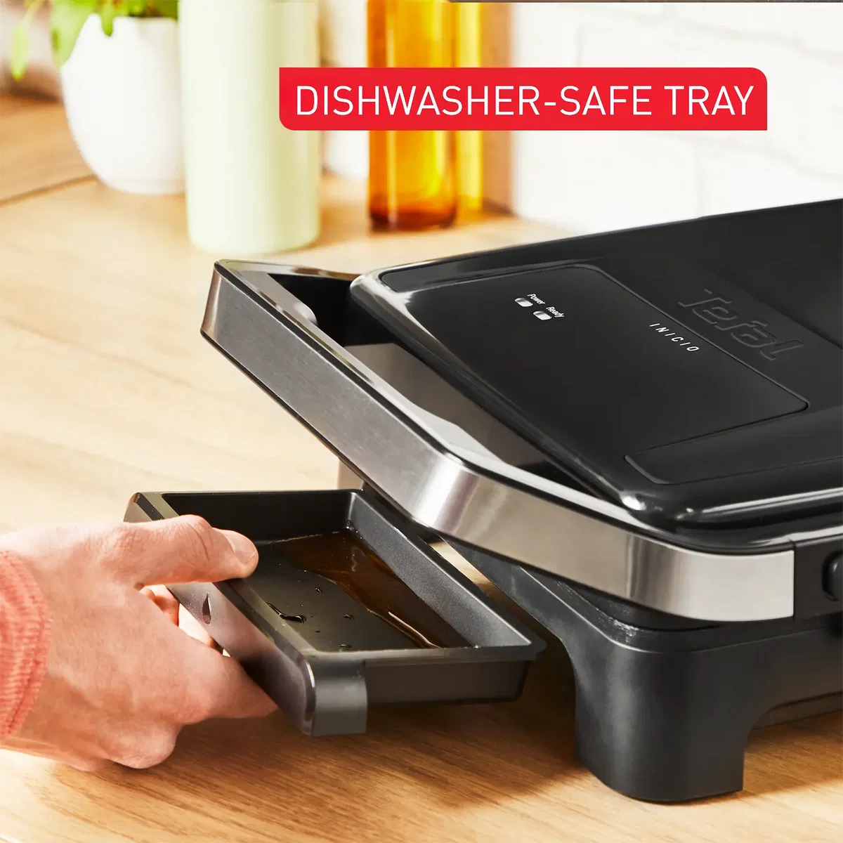 Tefal Inicio GC27B8 4-Slice Sandwich Press & Grill 2000W – Non-Stick Plates | Black