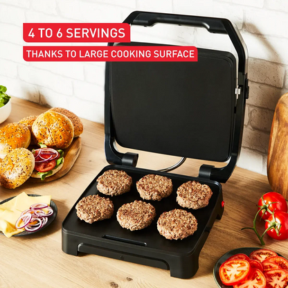 Tefal Inicio GC27B8 4-Slice Sandwich Press & Grill 2000W – Non-Stick Plates | Black