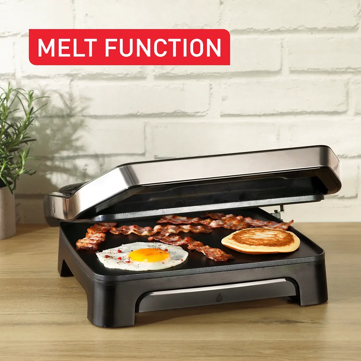 Tefal Inicio GC27B8 4-Slice Sandwich Press & Grill 2000W – Non-Stick Plates | Black