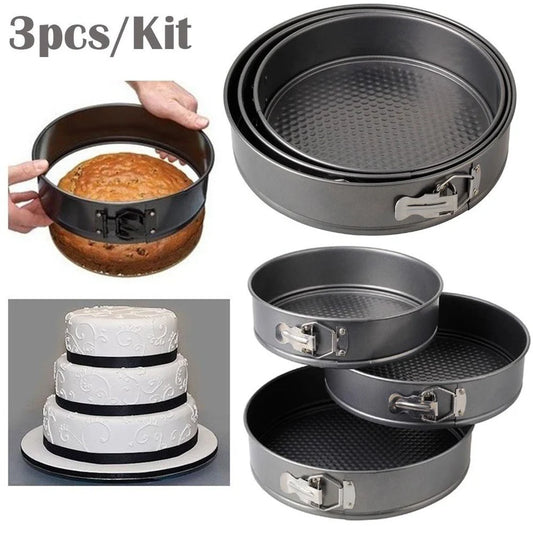 Cheesecake Mold 3 Sizes Set - 24cm, 26cm, 28cm, Non-Stick & Leak-Proof - SmartGatelb