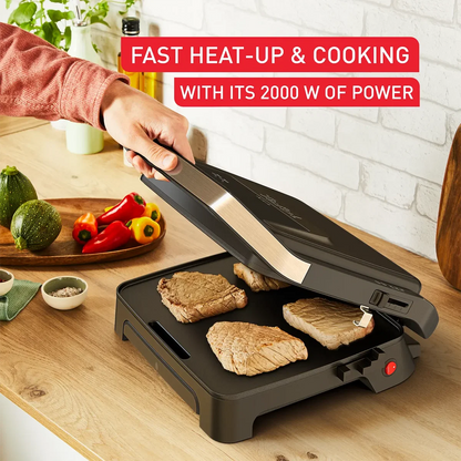 Tefal Inicio GC27B8 4-Slice Sandwich Press & Grill 2000W – Non-Stick Plates | Black