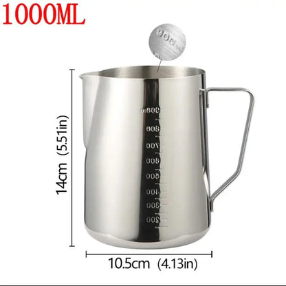 Stainless Steel Milk Frothing Cup| Barista Espresso Latte Art Jug | 350ml