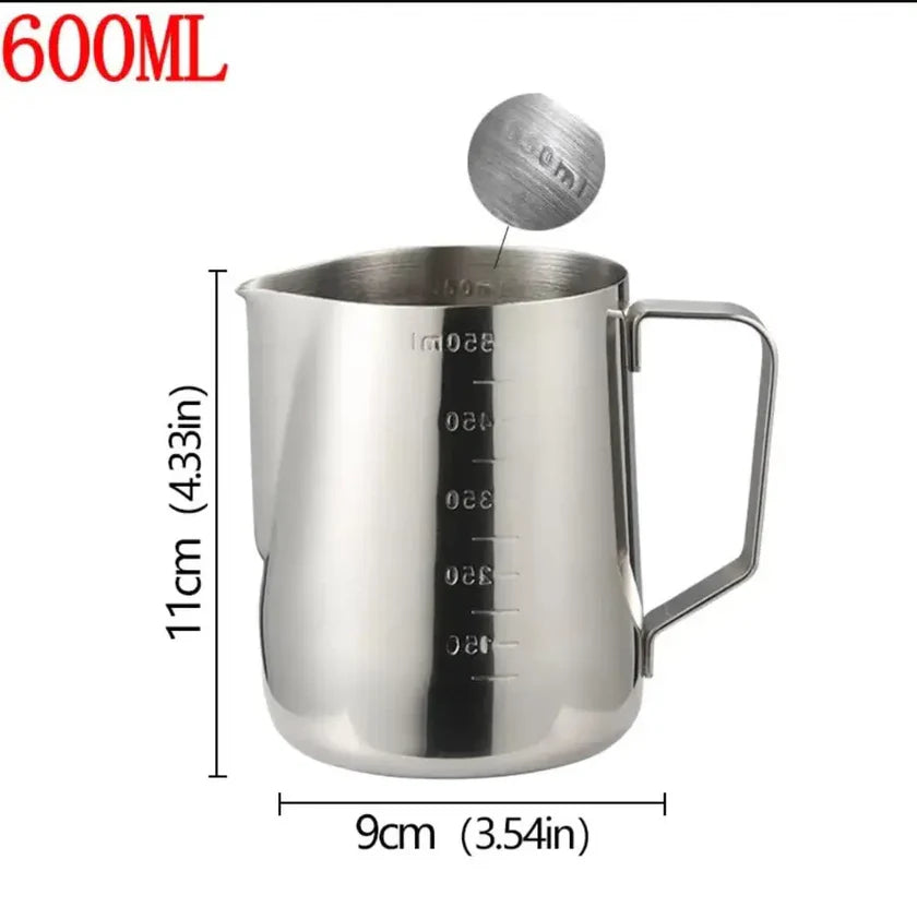 Stainless Steel Milk Frothing Cup| Barista Espresso Latte Art Jug | 350ml