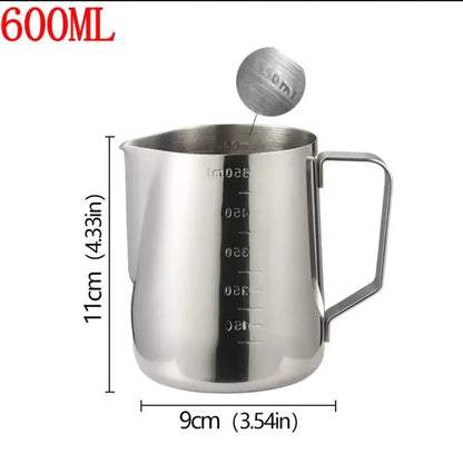 Stainless Steel Milk Frothing Cup| Barista Espresso Latte Art Jug | 350ml