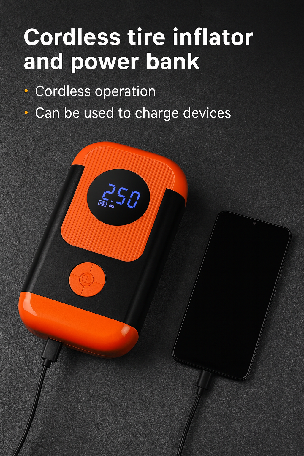 Multi-Function Car Jump Starter & Air Compressor With LED - SmartGatelb