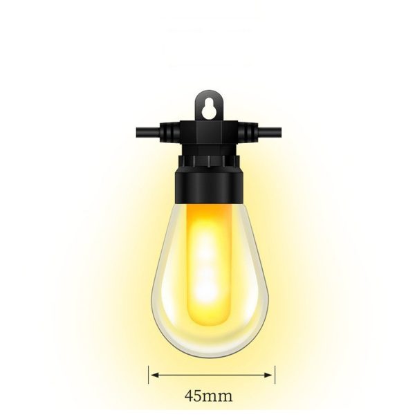 RixME Solar String Lights 10m – Waterproof Outdoor LED Bulb Lights with RGB Modes - Smart Gate