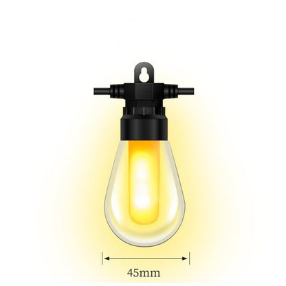 RixME Solar String Lights 10m – Waterproof Outdoor LED Bulb Lights with RGB Modes - Smart Gate