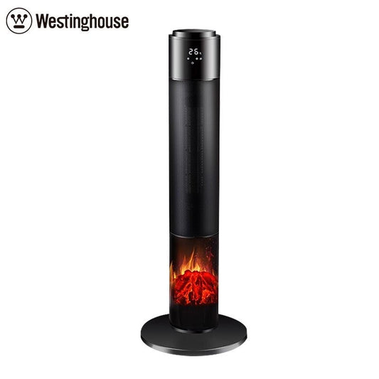 Westinghouse 34” Digital Ceramic Tower Heater – Flame Effect, Remote Control & Oscillation - Smart Gate