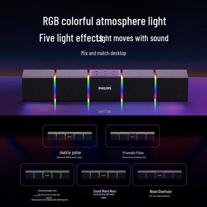 Philips SPA5600 Bluetooth Gaming Desktop Speaker with RGB Lights & Powerful Sound - Smart Gate