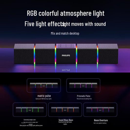 Philips SPA5600 Bluetooth Gaming Desktop Speaker with RGB Lights & Powerful Sound - Smart Gate
