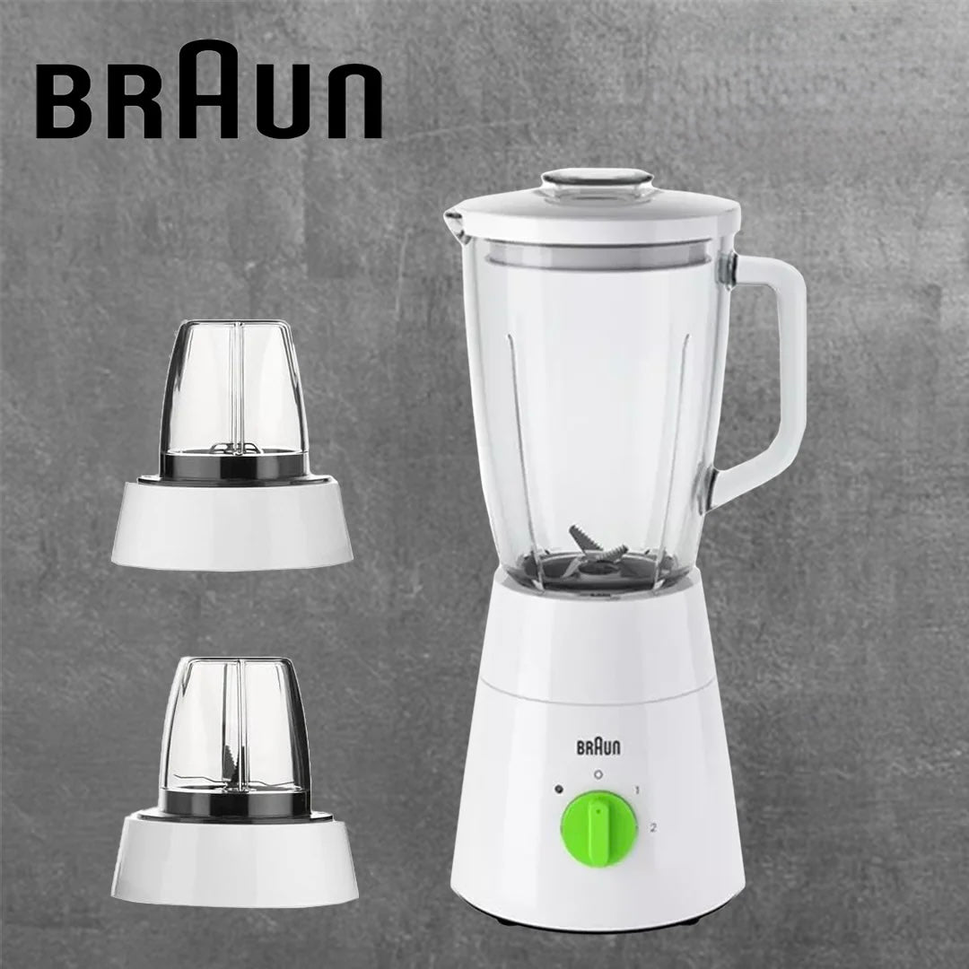 Braun Blender With Mill 1.75L JB0123WH - 500W, 2 Mills, Ice Crushing