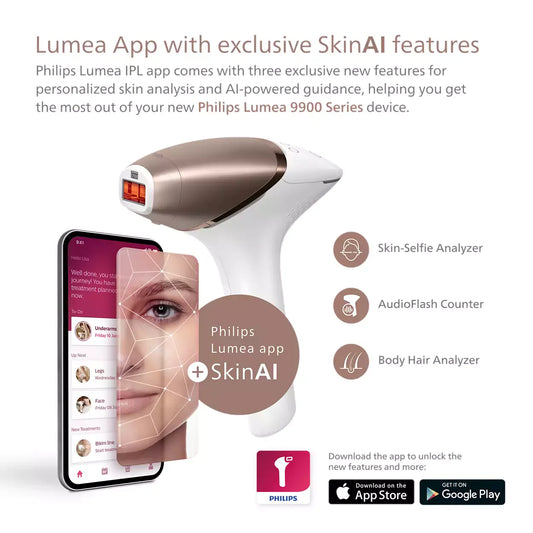 Philips Lumea IPL Hair Removal Device 9900 Series, BRI958/60, With SenseIQ - Smart Gate