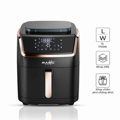 Magic ECO S-07 PRO Steam Air Fryer 7L – Fry, Steam & Bake with Touch Control 1700W - Smart Gate