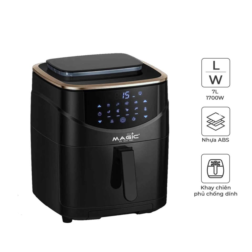 Magic ECO S-07 PRO Steam Air Fryer 7L – Fry, Steam & Bake with Touch Control 1700W - Smart Gate
