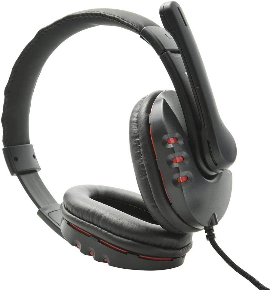 Ovleng X6 Wired STEREO Headphone with Microphone for Computer Games, Black