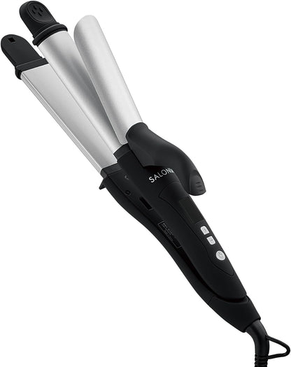 SALONIA 2-Way Hair Iron 32mm – Hair Straightener & Curler | Ceramic Coating | 100–220°C