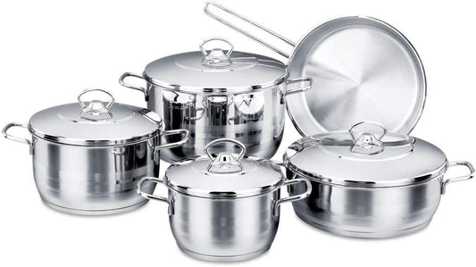Korkmaz Astra Cookware Set 9 Pieces – Stainless Steel Premium Pots Set A1900 - Smart Gate