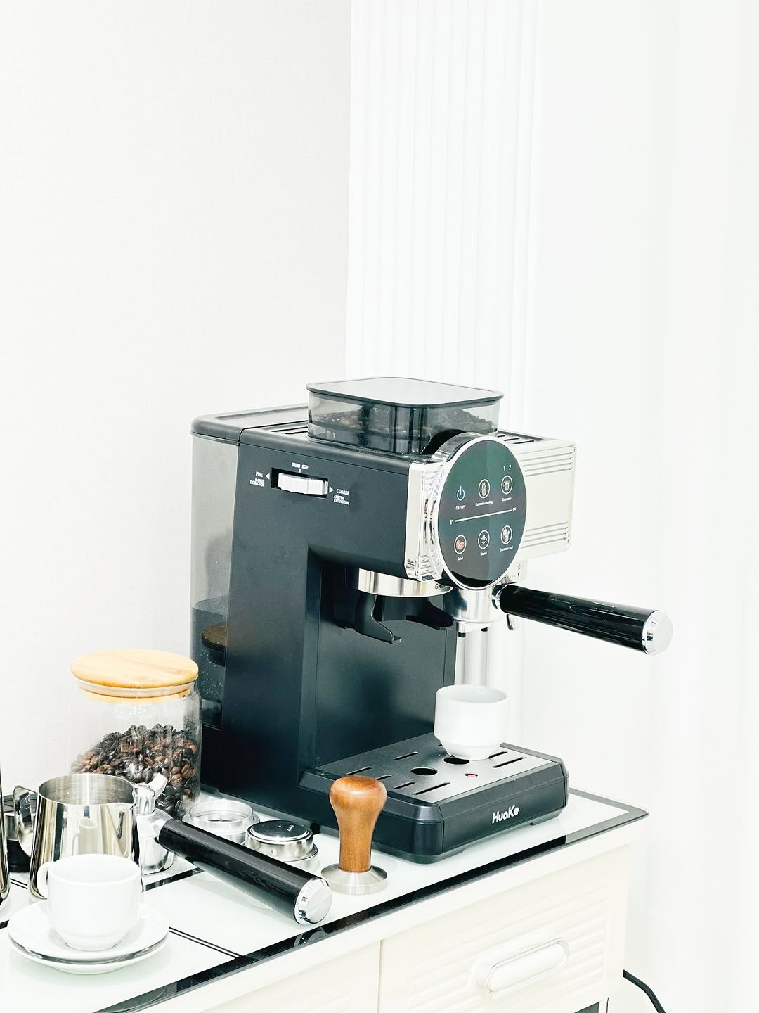 Huake 20 Bar Espresso Coffee Machine with Grinder & Touch Screen – Barista Coffee at Home - Smart Gate