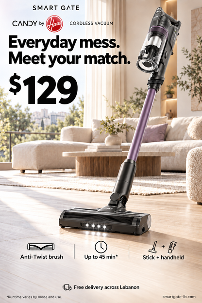 Candy by Hoover HF1 Cordless Vacuum Cleaner – CSC-50103D (B)US | Anti-Twist Technology & Up to 45-Min Runtime - Smart Gate