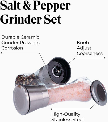 Willow & Everett Salt & Pepper Grinder Set - Stainless Steel - SmartGatelb