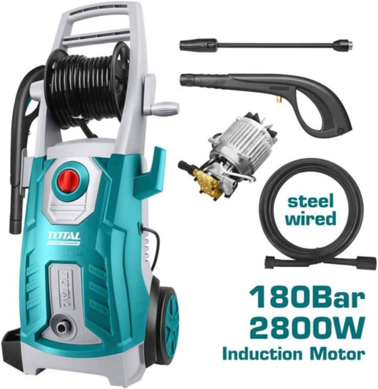 TOTAL High Pressure Washer – 2800W, 180 Bar, Auto Stop System (TGT11266) - SmartGatelb