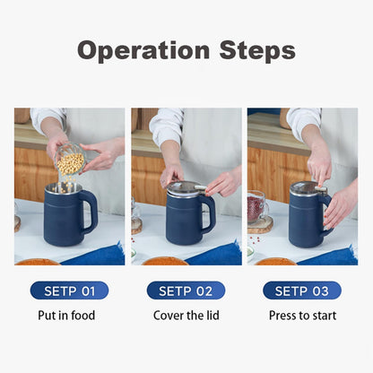 SENAO 800ml Electric Food Grinder – Multifunctional Stainless Steel Chopper with Powerful Motor