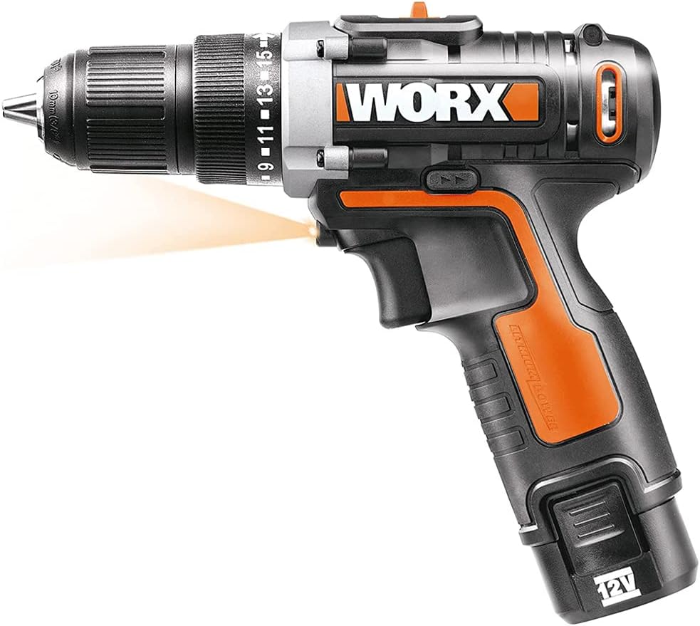 Worx Cordless Drill 12V High Capacity Battery With 2 Batteries - SmartGatelb