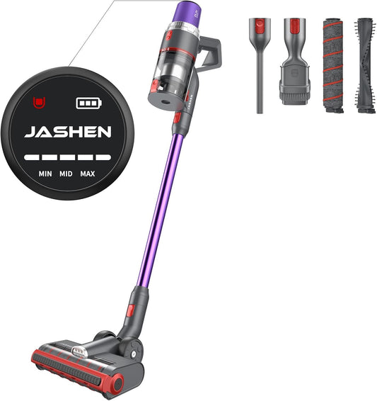 JASHEN V16 Cordless Vacuum Cleaner,Powerful Stick Vacuum with 26Kpa Suction - SmartGatelb