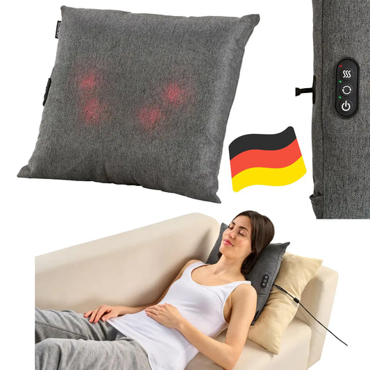 Silver Crest Shiatsu Neck & Back Massage Pillow – Deep Tissue Massager with Heat Function - Smart Gate