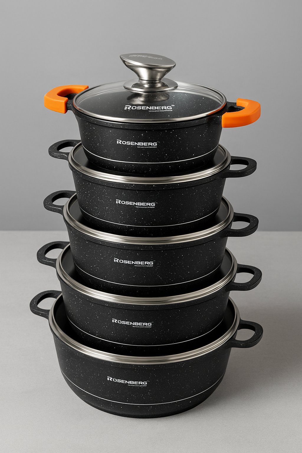 Rosenberg 7-Piece Granite Casserole Cookware Set (20–44cm) - SmartGatelb