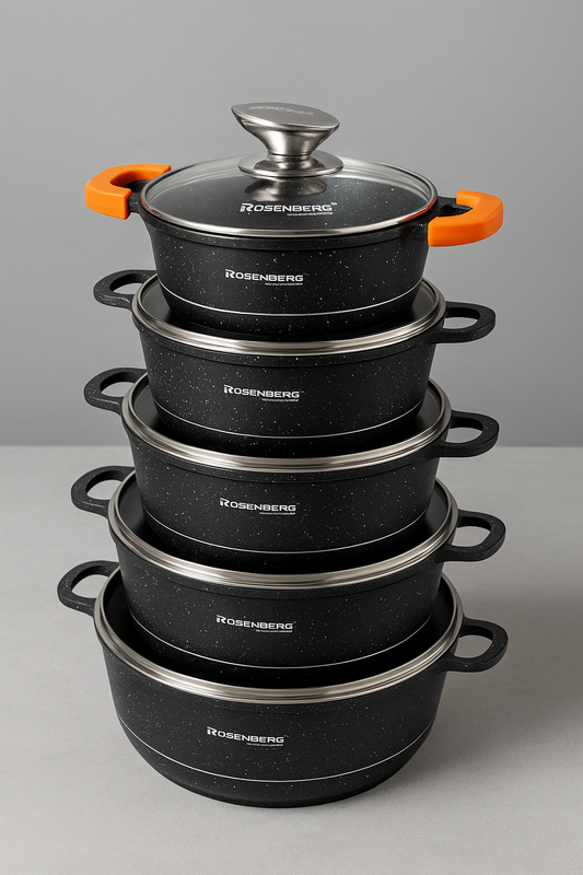 Rosenberg 7-Piece Granite Casserole Cookware Set (20–44cm) - SmartGatelb