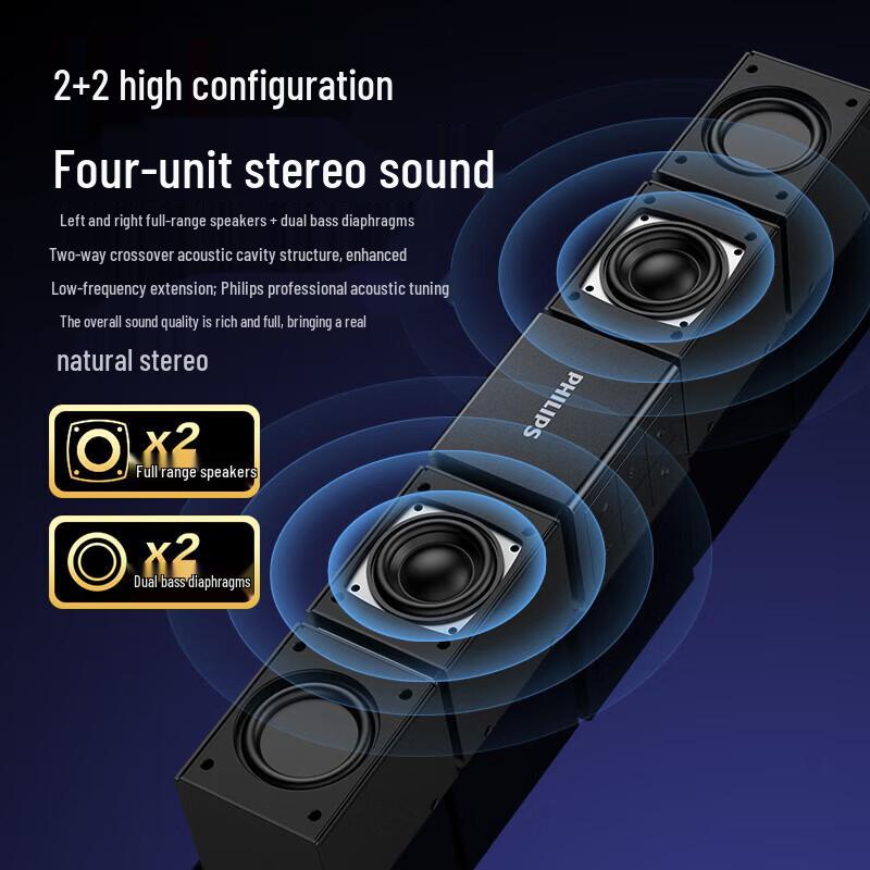 Philips SPA5600 Bluetooth Gaming Desktop Speaker with RGB Lights & Powerful Sound - Smart Gate