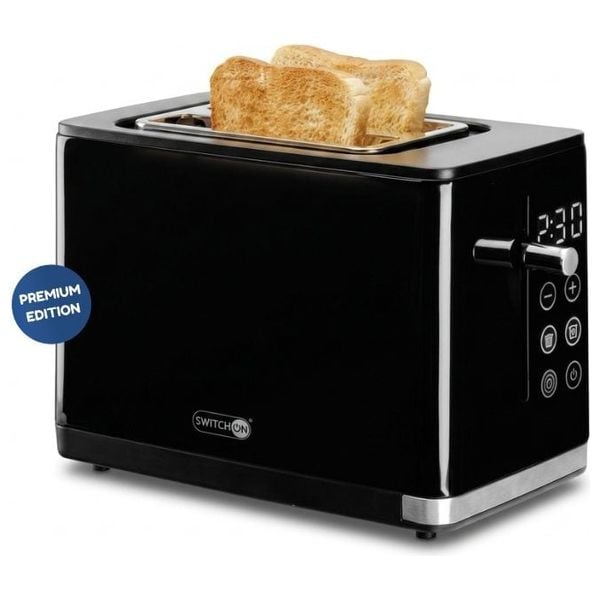 Switch On STK900A1 Digital Toaster 900W – 2 Slice | Defrost, Reheat & Cancel | Black