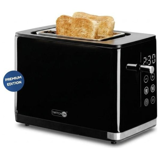 Switch On STK900A1 Digital Toaster 900W – 2 Slice | Defrost, Reheat & Cancel | Black