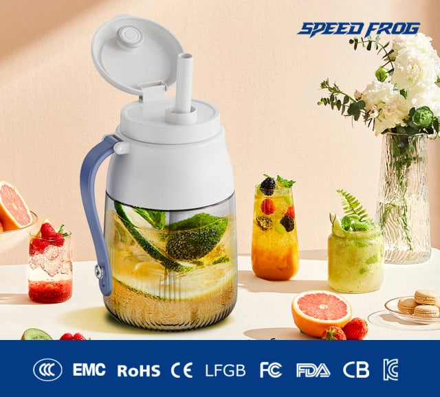 SpeedFrog JC-19A100P Portable Blender 1000ml – 70W Rechargeable Juicer with 10 Blades | Type-C Charging & IPX6 Waterproof