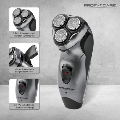 ProfiCare PC-HR 3053 Men’s Shaver – Triple Shaving System
