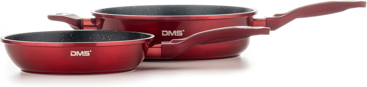 DMS 15-Piece Induction Cookware Cooking Set , Aluminium, Marble Coating, Dishwasher Safe - SmartGatelb