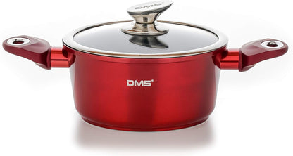DMS 15-Piece Induction Cookware Cooking Set , Aluminium, Marble Coating, Dishwasher Safe - SmartGatelb