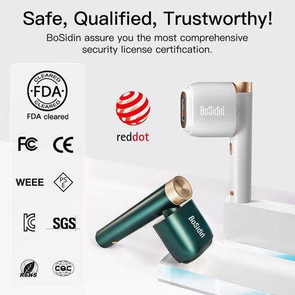 Laser Hair Removal, BoSidin IPL Hair Removal with Painless Ice-Cooling, 2-in-1 Face SR Rejuvenation, 6+1 Modes, 6 Levels Hair Removal - SmartGatelb