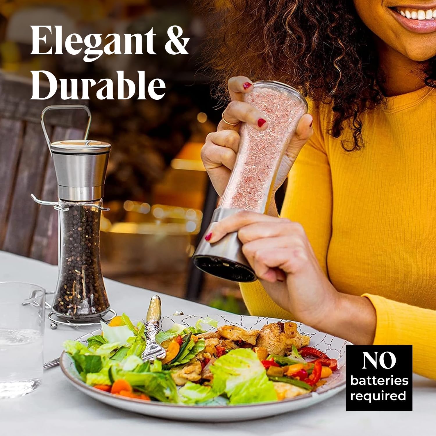 Willow & Everett Salt & Pepper Grinder Set - Stainless Steel - SmartGatelb