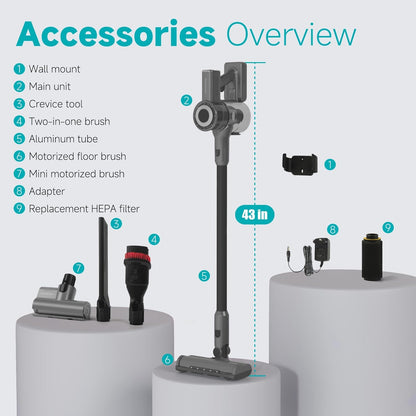 Gunter Hauer V20 Cordless Stick Vacuum Cleaner – Rechargeable Lightweight Vacuum - Smart Gate