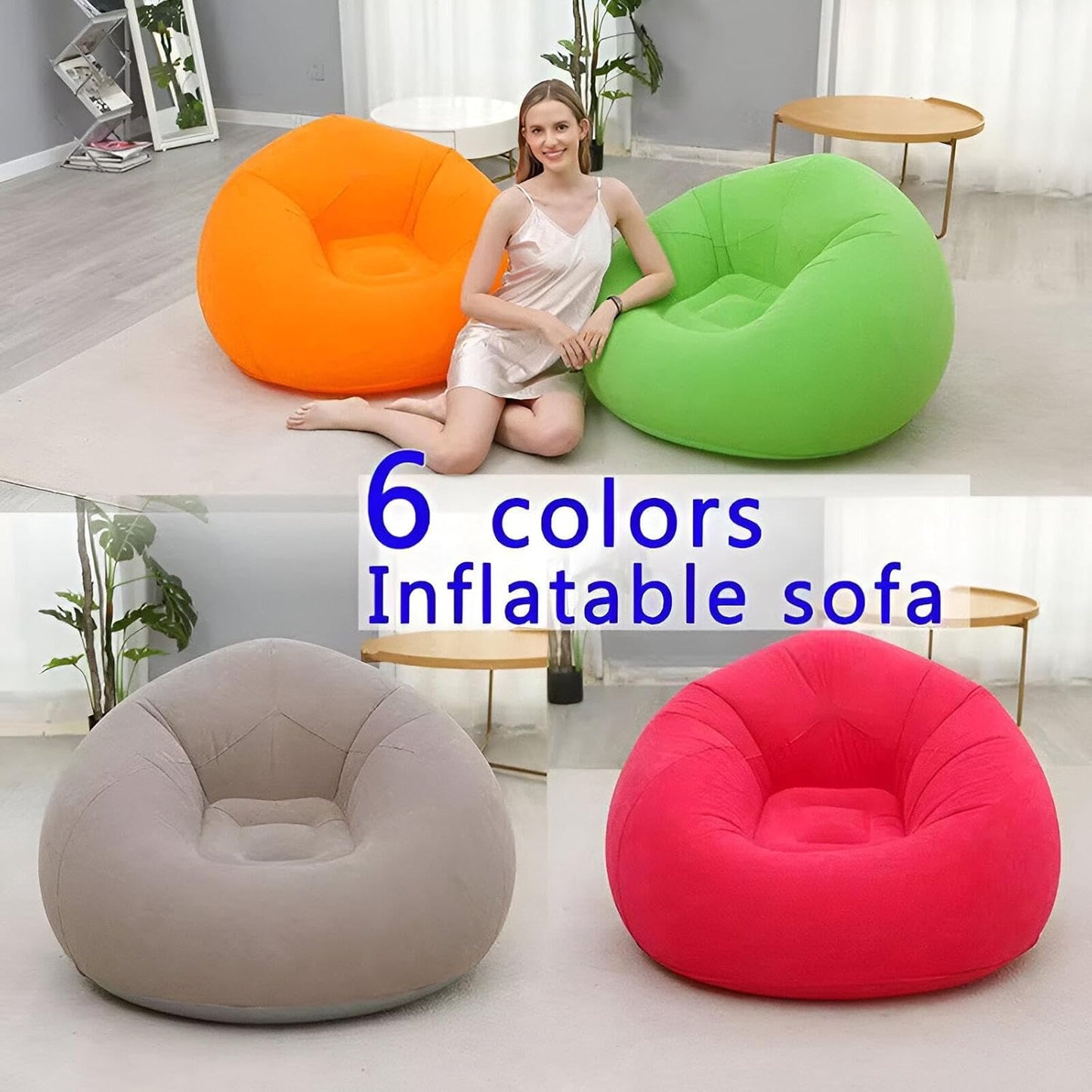 Inflatable Lazy Sofa Air Lounger – Portable Relax Chair for Indoor & Outdoor Use - Smart Gate