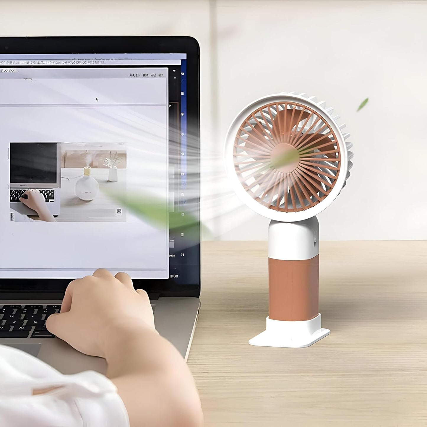 Mini USB Rechargeable Handheld Fan – Pocket-Sized, 3-Speed, Type-C Charging, with Phone Stand - SmartGatelb