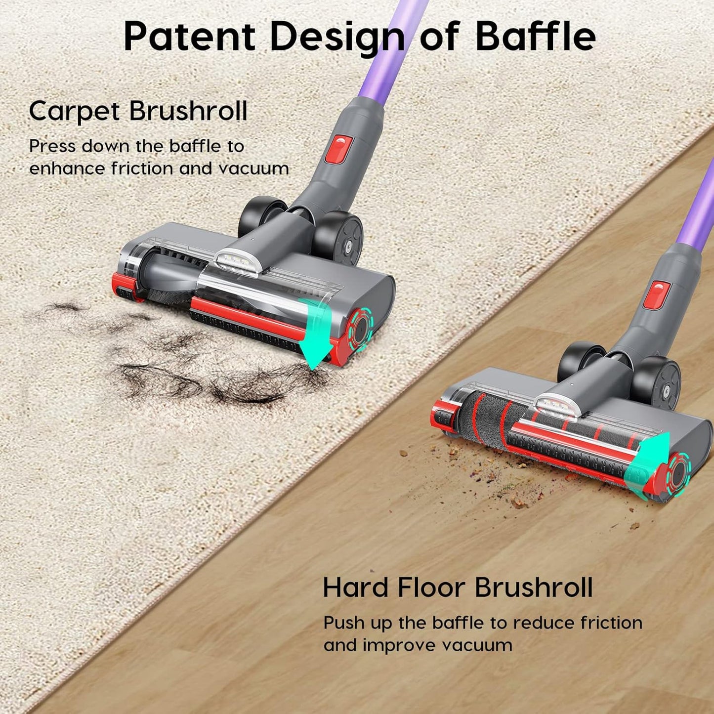 JASHEN V16 Cordless Vacuum Cleaner,Powerful Stick Vacuum with 26Kpa Suction - SmartGatelb