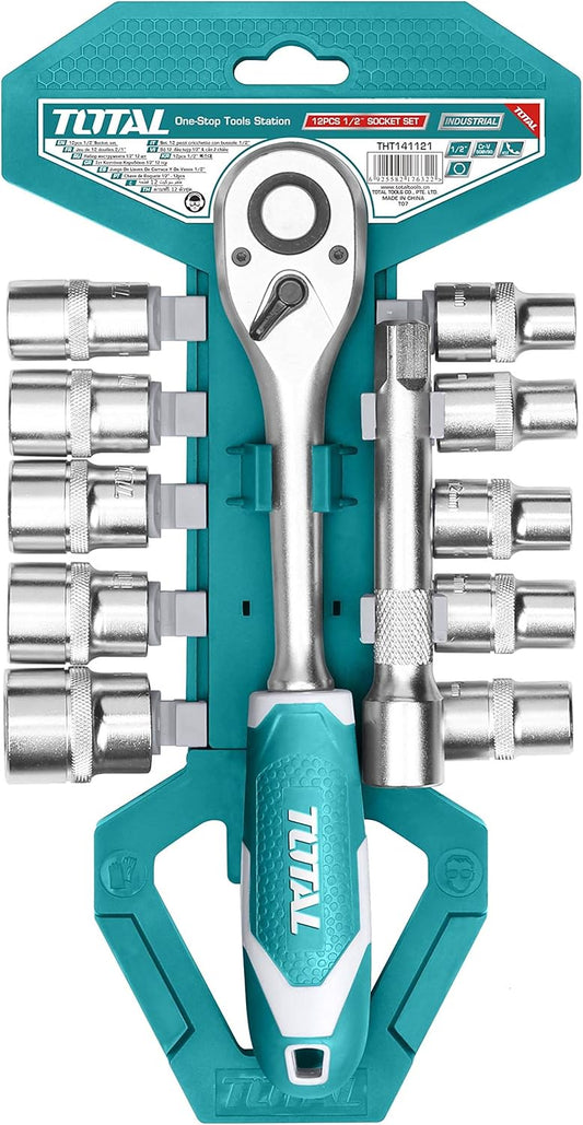 Total 12PCS 1/2” Socket Set – THT141121 - SmartGatelb