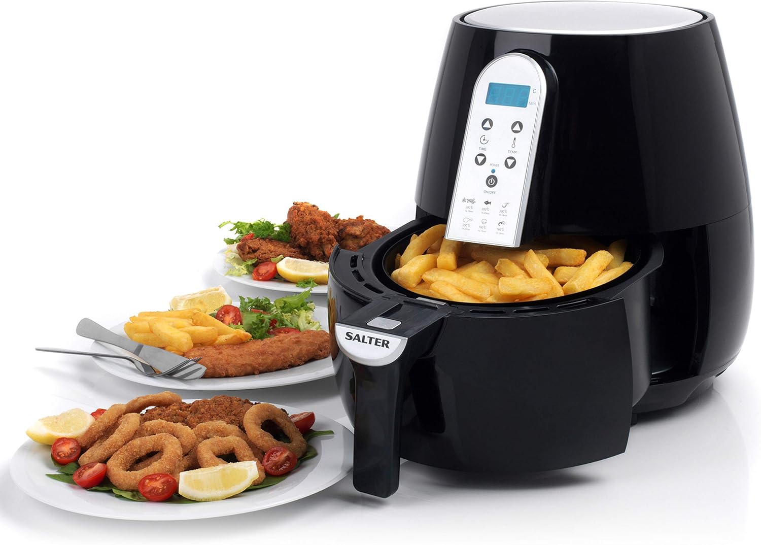 Salter EK2559 XL Hot Non-Stick Basket, Light Touch Digital Display, Compact Air Fryer - SmartGatelb