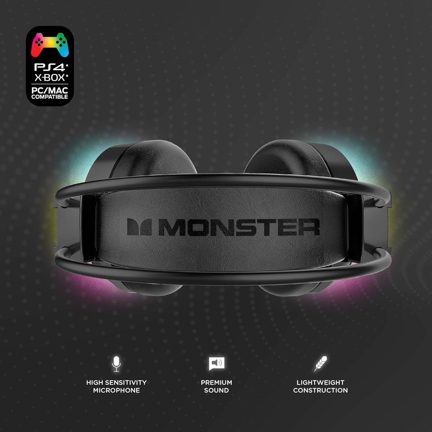 Monster RGB Gaming Headset – Dynamic Sound Meets Style
